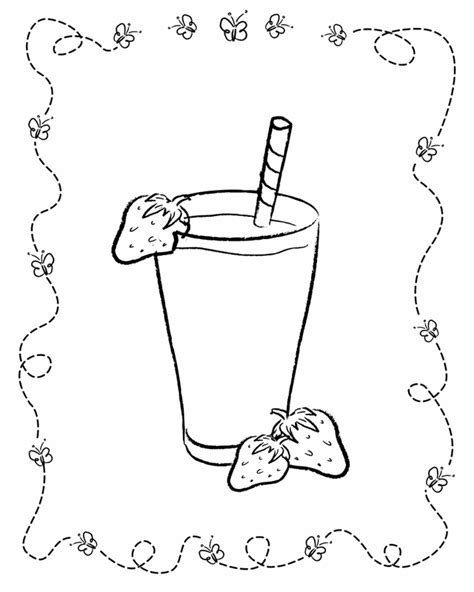 Milkshake - Free Printable Coloring Pages