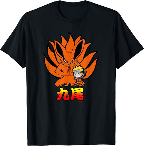 Amazon.com: Naruto Shippuden Naruto Kurama Nine Tails Chibi T-Shirt ...