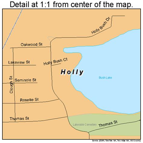 Holly Michigan Street Map 2638700