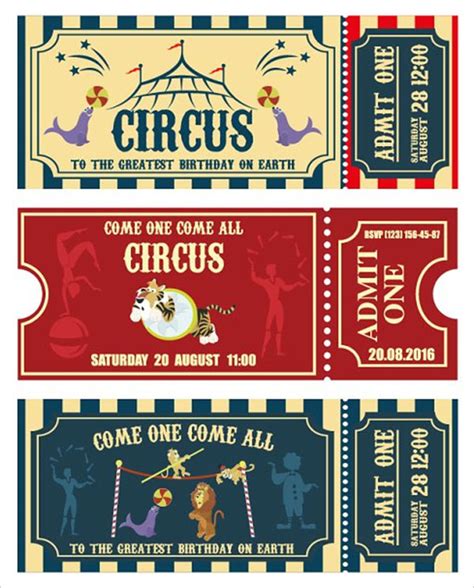 44+ Circus Ticket Templates | Free & Premium Designs