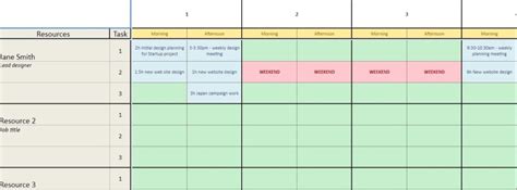 Download our free resource planning & scheduling template [Excel]