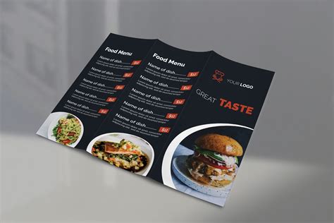 Restaurant Food Menu Tri Fold | Creative Brochure Templates ~ Creative ...