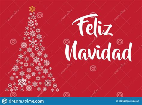 Feliz Navidad Lettering Template. Greeting Card or Invitation Stock ...