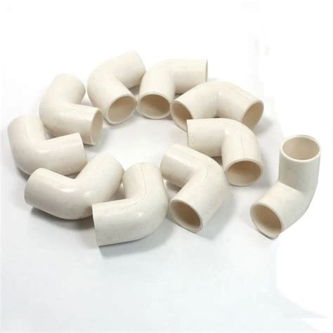 10 Pcs 16mm Inner DiaMmeter 90 Degree Elbow PVC Pipe Connectors White ...