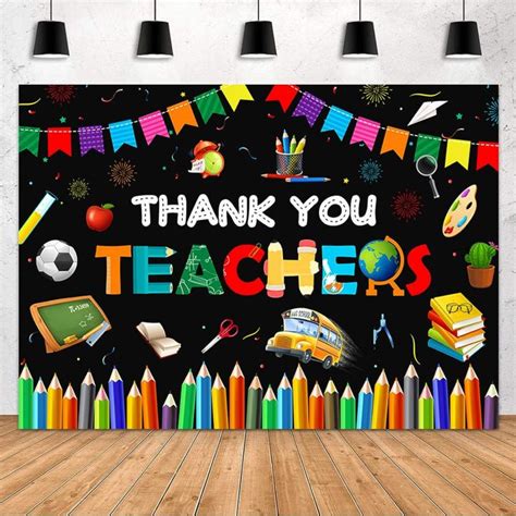 5x3ft Thank You Teachers Photography Backdrop Thank You Teachers ...