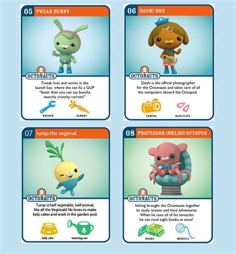 Printable Octonauts Creature Cards - Printable World Holiday