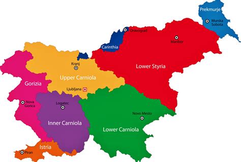 Slovenia Map of Regions and Provinces - OrangeSmile.com