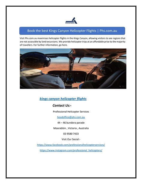 Book the best Kings Canyon Helicopter Flights | Phs.com.au by ...