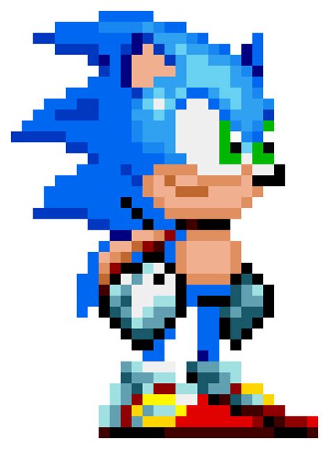 Modern Sonic Sprite Pixel Art Maker Sonic Sprite Png Images And | The ...