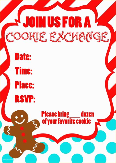 Cookie Flyer Template Free Of Free Christmas Party Invitations ...