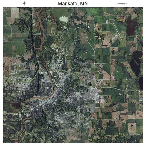 Aerial Photography Map of Mankato, MN Minnesota