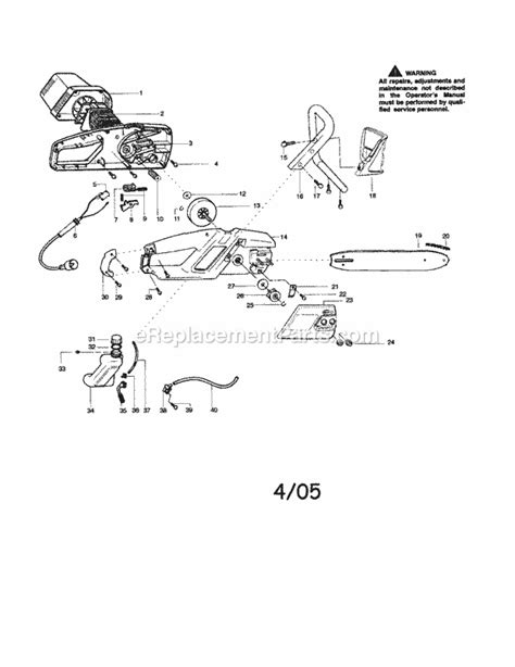 Craftsman Electric Chainsaw | 358341161 | eReplacementParts.com