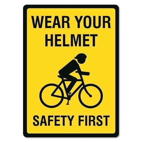 Wear Your Bike Helmet Sign - The Signmaker