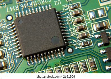 Electronic Board Board Features Elements Chips Stock Photo (Edit Now ...