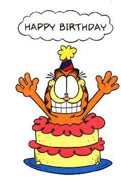 Garfield birthday card | Mensagem de feliz aniversário, Feliz ...