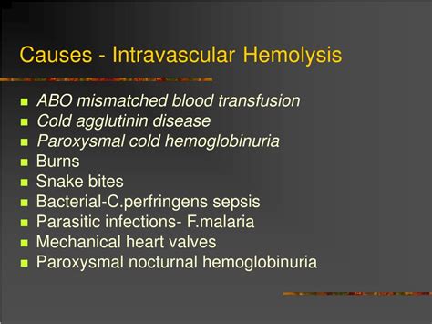 Types Of Intravascular Hemolysis at elizabethemayo blog