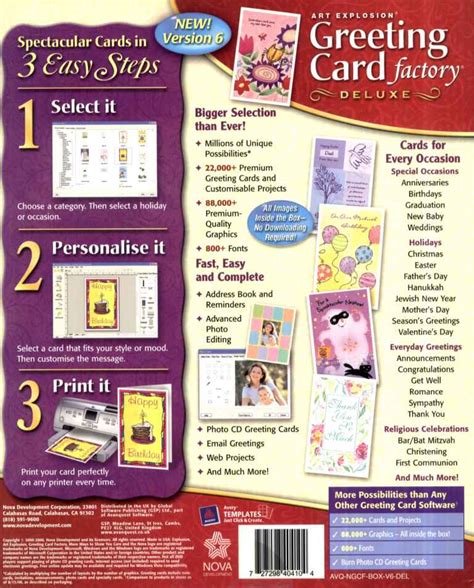 Greeting Card Factory Deluxe, 22,000+ Templates, New | eBay