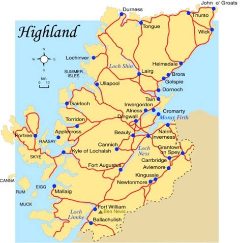 Map of Highland Province Pictures