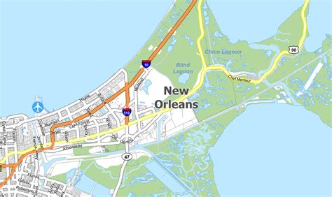 Map of New Orleans, Louisiana - GIS Geography