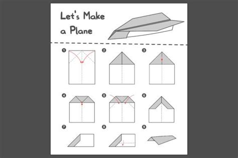 Paper Airplane Instructions, Origami Graphic by Jiari · Creative Fabrica