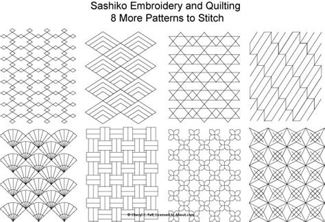 Free Printable Sashiko Patterns - Printable Word Searches