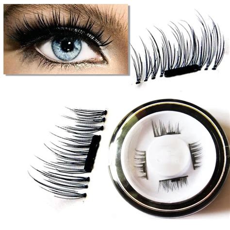 3D Magnetic Eyelash False fake Eyelashes Magnet Full Strip Magnetic ...