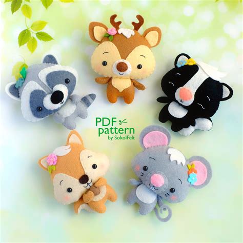 Felt Animal Patterns Free Little Felt Animals Are So Much Fun To Sew ...