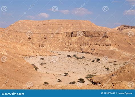 Negev Desert Scenic Landscape. Stock Photo - Image of aerial, eroded ...