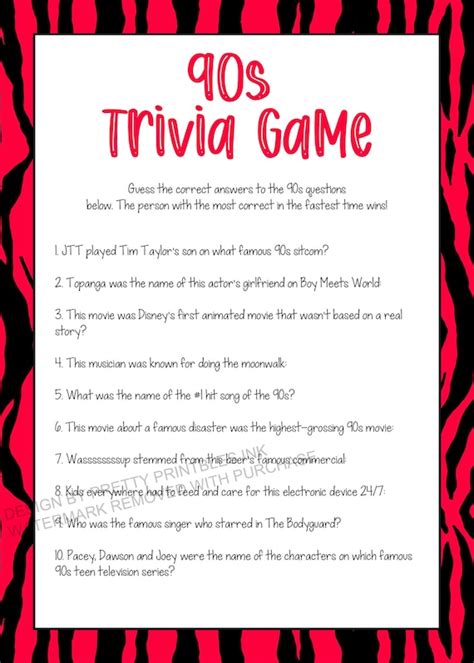 2000S Music Trivia Questions And Answers Printable / R O C K A N D R O ...