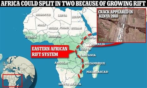 Scientists warn Africa is splitting in TWO: 2,000-mile crack that ...