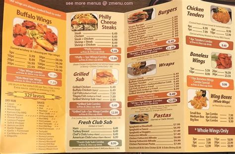 Menu at America’s Best Wings fast food, Hampton, Coliseum Dr E