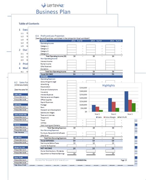 Free Business Plan Template for Word and Excel