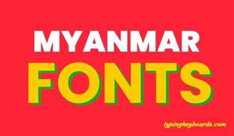 Myanmar Fonts, Download Myanmar Fonts Collection for FREE