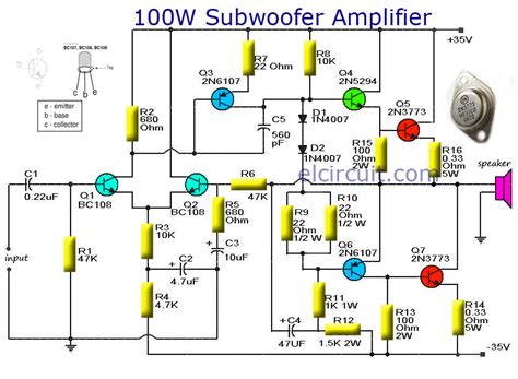 200 Watt Transistor Amplifier Circuit Diagram