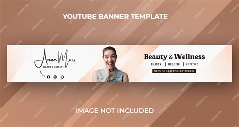 Premium PSD | Beauty vloggers youtube banner template design