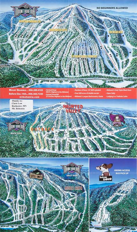 Mount Bohemia Ski Area Trail Map