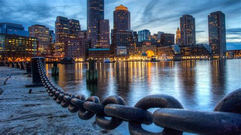 Boston's Skyline: A Stunning 4K Ultra HD HDR Wallpaper