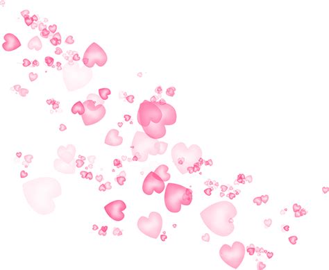 Heart Romance - Pink hearts floating png download - 693*569 - Free ...