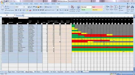 Excel Graphical Production Planning and Control Planner, Manufacturing ...