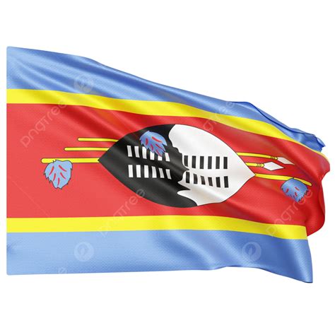 Eswatini Flag Waving, Eswatini Flag With Pole, Eswatini Flag Waving ...