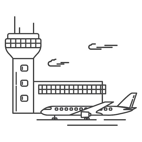 Premium Vector | Airport and aircraft the terminal plane is passenger.