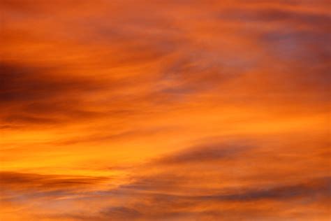 Brilliant Orange Sunset Clouds – Photos Public Domain