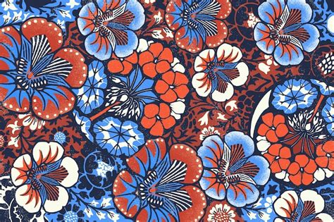 Free Photo | Vintage batik floral pattern illustration