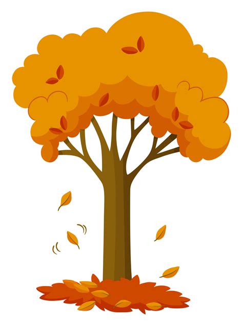 Dry leaves falling off the tree 366299 Vector Art at Vecteezy