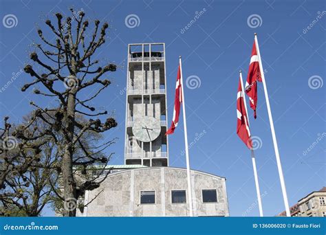 The city hall of Aarhus editorial image. Image of 1941 - 136006020