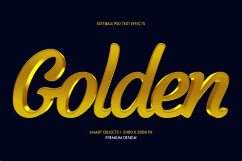 Golden PSD Text Effects Design Graphic by Saif Shop · Creative Fabrica