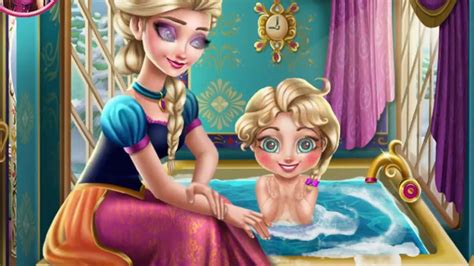 Baby Elsa Takes a Bath - Frozen Games for Kids - YouTube