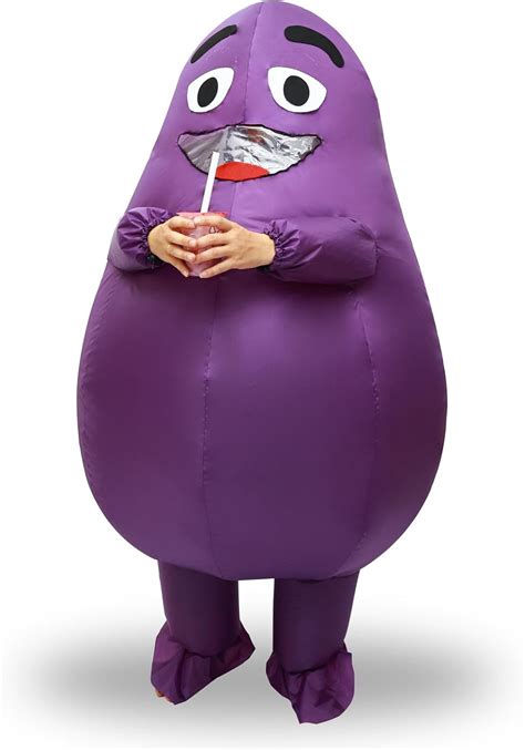 Amazon.com: FIRRKEP grimace costume purple grimace Inflatable costume ...