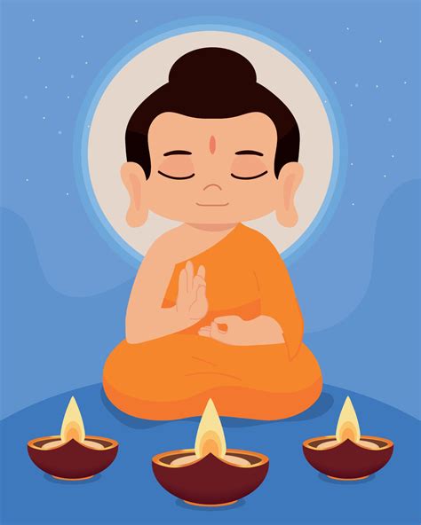 cute buddha in meditation 10507562 Vector Art at Vecteezy