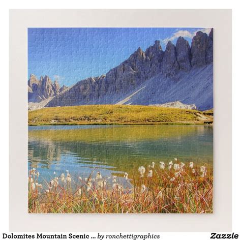 Dolomites Mountain Scenic Landscape Jigsaw Jigsaw Puzzle | Zazzle.com ...